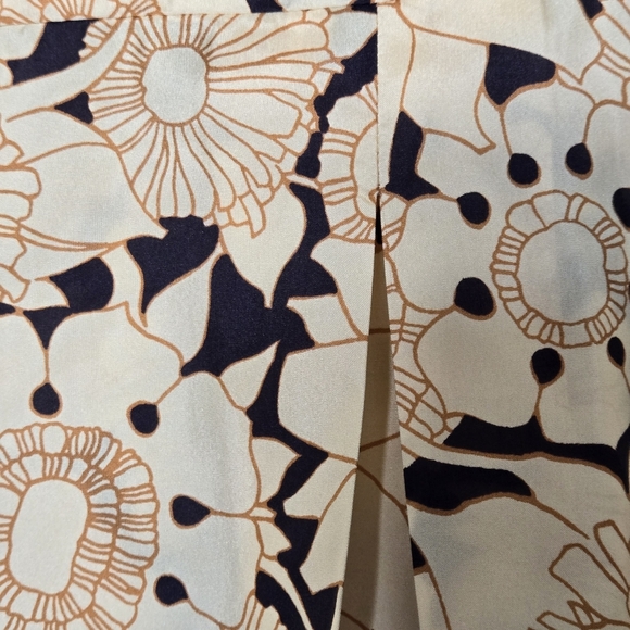 Rebecca Taylor Pop Art Floral Silk Blouse Butter Yellow Black Contemporary Chic - Picture 9 of 9